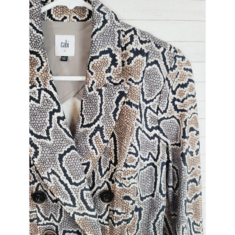 Cabi Python Snake Print Blazer, Sz 0 - image 3
